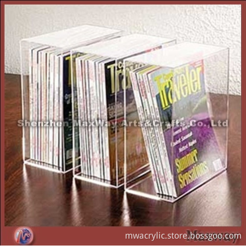 Rectangle Transparent Perspex Brochure/Book/Memo Display Holder/Container